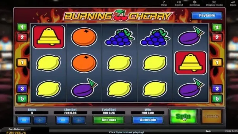 slot logo Игровой автомат Burning Cherry HD
